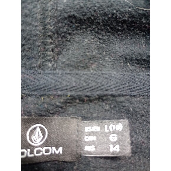 Volcom Hoodie Womens Large Black Fleece Hooded Sweatshirt - Picture 9 of 11